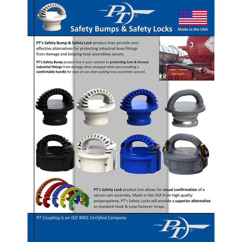 PT Coupling 77005Anti-Static 30SBM Polypropylene Safety Bump, Black, Plug, 3"