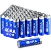1 Hora Pilas AA, Paquete de 40 Baterias Alcalinas AA
