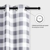 Simple Deluxe Buffalo Plaid Blackout Curtains Panels for Living Room,