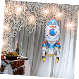 MUCKLILY Rocket Balloons, Space Party Decorations, Spaceship Balloons, Rocket Ship Balloons, Large Rocket Balloons, Space Party Favors, Spaceship Balloons, Party Decoration