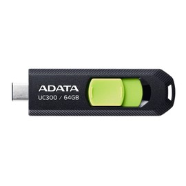 ADATA 64GB USB3.2 UC300 Type-C USB Flash Drive Negro/Verde