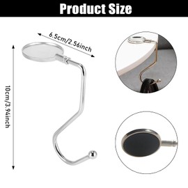 BEANPRECOY 5 Pcs Purse Hook, Handbag Purse Hanger Hook, Handbag Storage Table Hook, Metal Hook, Christmas Stocking Hooks, Bag Hooks Backpack Hook Desktop Holders for Table, Desk, Office, Shool (B)