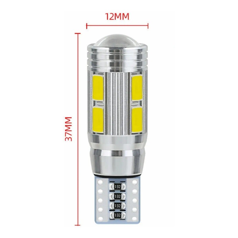 Par Faros Led T10 Lupa Canbus Pellizco Sin Señal Error