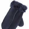 Vaisiteng Women's Double Face Sheepskin Gloves Warm Shearing Leather Mittens