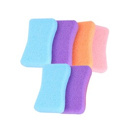 Minkissy 6pcs Exfoliating Pumice Stone for Dead Skin Removal Foot Care Rubbing Tool Random Colors Safe Pu Material for Home Pedicure Use