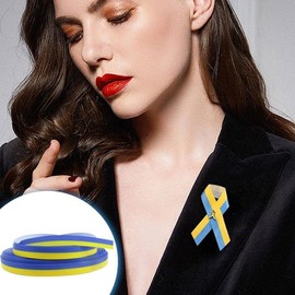 Yellow Blue Ribbon 9mm/25mm 5 Yards,Blue and Yellow Ribbons,Ukrainian Flag Color Ribbon DIY Handmade Ribbon Rolls,Suitable for Making Some Handmade Crafts (9mm) Fabric Ribbons