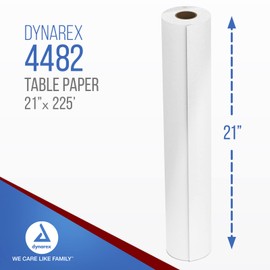 Dynarex Table Paper, Smooth and High-Quality Exam Table Paper, Used in Medical, Massage, and Chiropractic Tables to Protect Patients, 21" x 225 ft., 1 Case of 12 Table Papers, Smooth