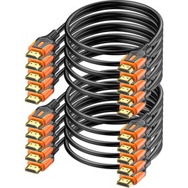 MOSIMLI 4K HDMI 2.0 Cable 3FT 10-Pack, High Speed 18Gbps HDMI Cord for Neat, Support 4K@60Hz & 2K@240Hz, HDR10, ARC, Dolby, DTS, HDCP 2.2 for TV, Monitor, PC, Laptop, HDMI Switch/Splitter, HUB, KVM