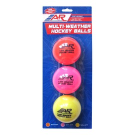 A&R Sports Low Bounce Multi Weather Street Hockey Balls (Pack of 3) (HKYBALL3PK)