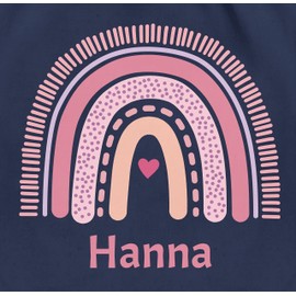 Geschenk mit Namen personalisiert by Shirtracer - Gym Bag Backpack - Boho - Rainbow, 01 Navy Blue