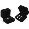 Classic Velvet Couple Double Ring Box Earring Jewelry Case Gift