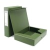HUA JIE 2 Pack A4 Storage File Boxes Archives Case,65mm