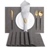 MOSAYT Plastic/Vinyl Placemats Set of 6 - Woven Heat Resistant