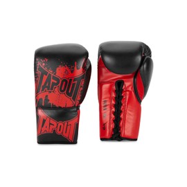 Tapout Angelus 960012 Leather Boxing Gloves Black / Red 08 oz R