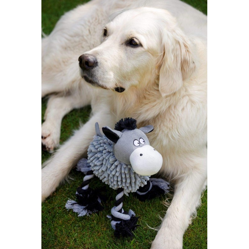 Petface Farmyard Buddies Noodle Donkey Plush Dog Toy