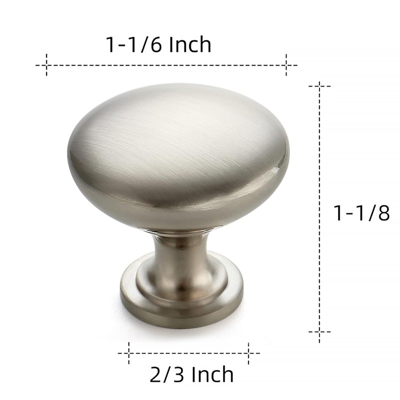 Ravinte 50 Pack Kitchen Cabinet Knobs Dresser Knobs Satin Nickel