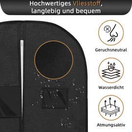 DOBVDLA Garment Bag, Garment Bag, Long 100 x 60 cm for High-Quality Garment Cover for Suit, Jacket, Dress, Breathable Storage Bag for Travel and Protection