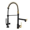 FLG Brushed Nickel Kitchen Faucet Single Handle Spring Faucet with