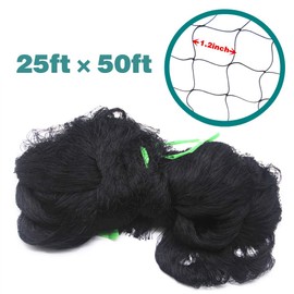 Mr.Ton Bird Netting 50 X 50 ft, Heavy Duty Garden Netting Barrier Fence Protect Trees, Poultry, Plants, Ponds, Keep The Hawks, Reusable