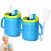 2PCS Elderly Spill Proof Cups, 280ML Unspillable Cup with 2
