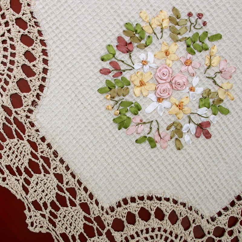 GRELUCGO Handmade Crochet Cotton Lace Table Runner And Dresser Scarf,