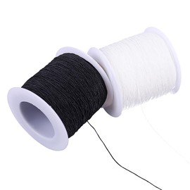 JIHUOO 300m 0.3mm Elastic Beading Cord Thread Stretch String Cord Fabric Crafting String Rope Craft Strap for Bracelet Beading