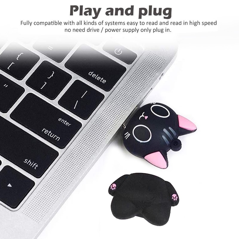 Cartoon Cat Pattern USB Flash Drive Data Picture Music Movie