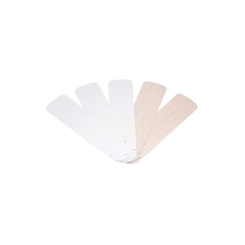 Ciata 52-Inch White/Bleached Oak Ceiling Fan Replacement Fan Blades-5 Pack
