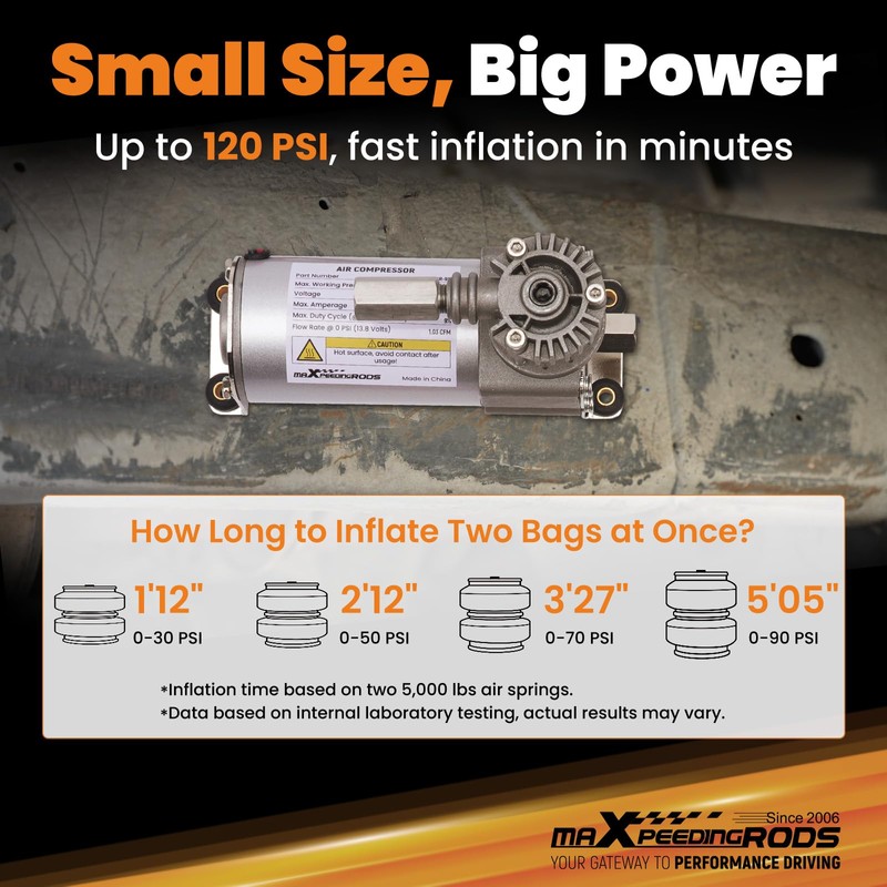 maXpeedingrods On Board Air Compressor System Up to 120 PSI