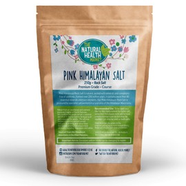 Natural Himalayan Pink Salt 250g By The Natural Health Market Rock Salt Harvested Directly From The Himalayas 250g, 500g and 1kg Fine or Coarse Grade with 80+ Naturally Occurring Minerals and Elements