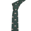 King & Priory Dark Green Embroidered Pig Tie