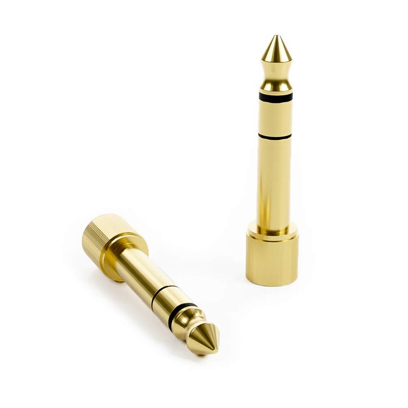 OKULI Replacement Audio Adapters 6.35mm to 3.5mm Screw Thread Gold