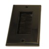 MyCableMart Wallplate: Single-Gang Decora with Brush Pass-thru, Black