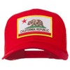 California State Flag Patched Twill Mesh Cap - Red OSFM