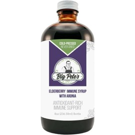 Big Pete's Elderberry Immune Syrup with Aronia-Cold Pressed, Never Dried, Antioxidant Rich Immune Support 8oz, 236.58ml
