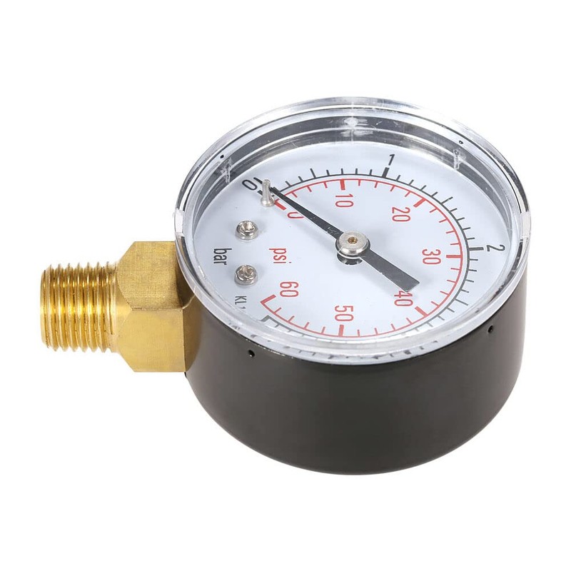 Tignapoo 50mm 0~60psi 0~4bar Pool Filter Water Pressure Dial Hydraulic