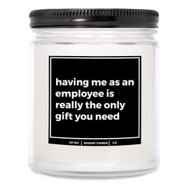 YouNique Designs Funny Boss Candle 9oz Boss Candles for Boss Gift - Boss Day, Birthday Gifts for Boss Appreciation Day - Unique, Hilarious, Funny Boss Gifts - Funny Idea (Mahogany Teakwood)
