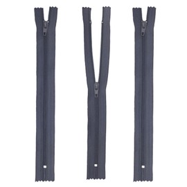DBOO 20cm Dark Gray Zips 3 Pcs Nylon Closed End Zippers Fasteners Chunky Zip Open-Ended Zip Sewing Accessory