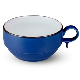 Hakusan Toki S-type Soup Bowl Small, Blue Mat, Approx. 4.1 x 2.2 inches (10.5 x 5.5 cm), 10.1 fl oz (300 ml), S-type SOUP BOWL, Hasamiyaki, Made in Japan