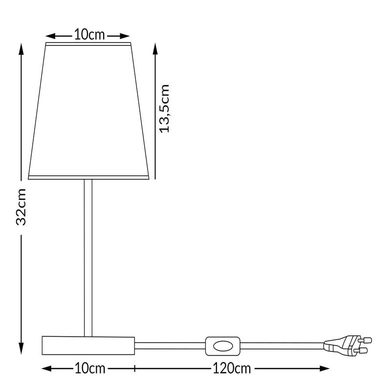 Monzana® Bedside Table Lamp Anthracite Table Lamp Height 32 cm
