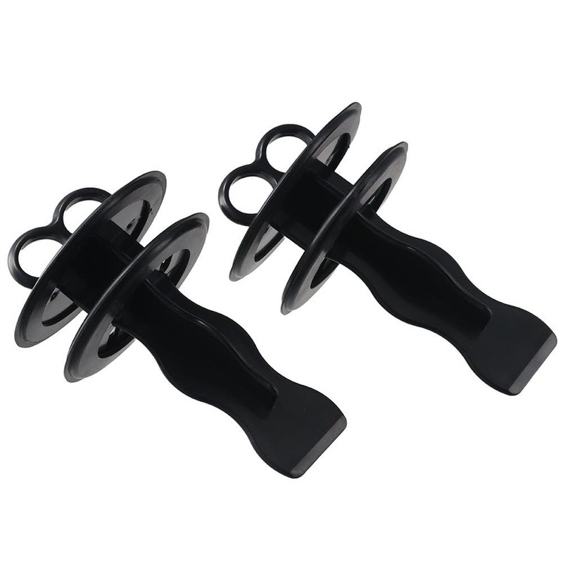Upluckey Sink Stopper 2PCS Black Clean Plastic Drain Stopper Durable