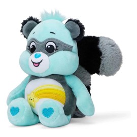 Care Bears 22cm Bean Plush - Wish Raccoon, Collectable Cute Soft Toy, Cuddly Toy for Boys and Girls, Small Care Bear Teddy, Plushie for Children Ages 4 5 6 7 +, Blue with Stripey Tail