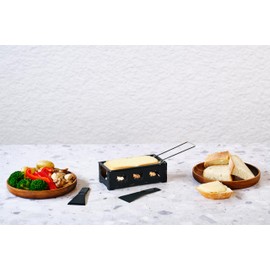 Cosy & Trendy 2 Person Stainless Steel Rectangular Raclette Tool with 2 Spatulas