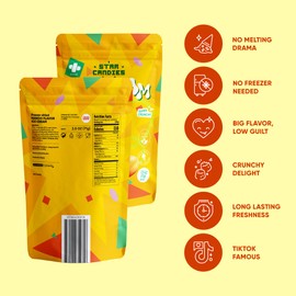 Star Candies Freeze Dried Mango Ice Cream | No Melting Freeze Dried Candy | Crunchy & Delicious Camping Food | Premium Astronaut Ice Cream loved by Kids and Adults | Space and Astronaut Snack | Gift Set for Birthday or Party (7.5 oz; 3 pack)