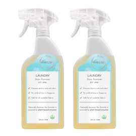 naturally it's clean Laundry Stain Remover, Spray and Odor Eliminator | Enzyme Powered and Fabric Safe | Removes Coffee, Grease, Makeup, Ink, Wine, and all Odors | 2 Pack