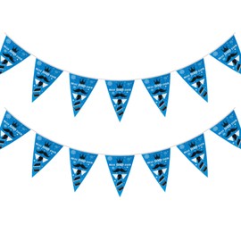 Fathers Day Decorations Hanging Banner Best Dad Ever Triangle Flags Blue Bunting Dads Birthday Decorations Garland Fathers Day Thanksgiving Day Party Home Bar Outdoor Decorations