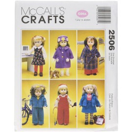 McCall's Patterns M2506 18-Inch Doll Clothes and Dog, One Size Only