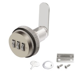 MEIRIYFA Combination Cam Lock, Password Coded Drawer Lock Cabinet Lock with 3/4 Inch Cylinder and Chrome Finish, Security Combi-Cam Locks for Drawer Mailbox Cabinet (Bronze)