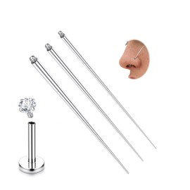 Chriscoco 14G/16G/18G Piercing Taper ASTM F136 Titanium External Piercing Insertion Tool Ear/Nose Piercing Kit Labret Insertion Tool Piercing Changing Tool for Lip/Eyebrow/Belly/Nipple/Tongue