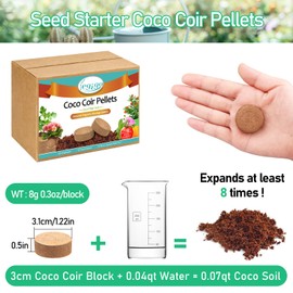 Legigo 100 Pcs 30mm Organic Coco Coir Pellets for Plants- Compressed Coconut Coir Potting Soil, Coco Fiber Pellets Coco Coir Soil for Planting, Garden, Bonsai, Herbs, Flower & Vegetables